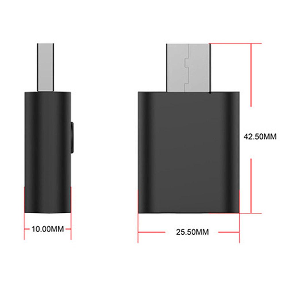 Bộ thu âm thanh 2 IN 1 USB Bluetooth 5.0 Bộ chuyển đổi bộ phát không dây Aux trên ô tô cho TV Loa PC trên ô tô