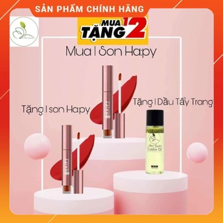 [ MUA 1 TẶNG 2 ] Son Kem Lì Hapy Mini Garden siêu lỳ, không trôi màu son trong 8 tiếng tặng 1 son và tẩy trang