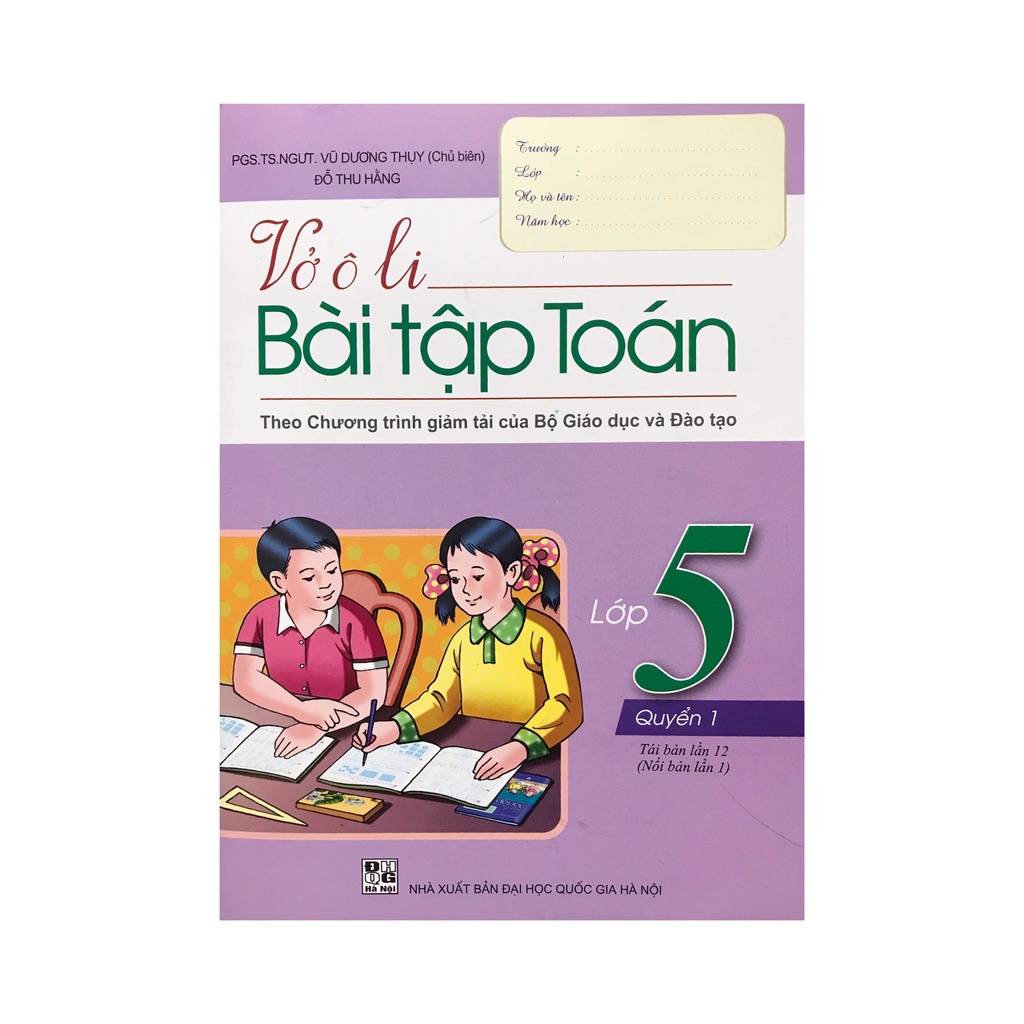 Sách - Vở ô li bài tập toán lớp 5 quyển 1