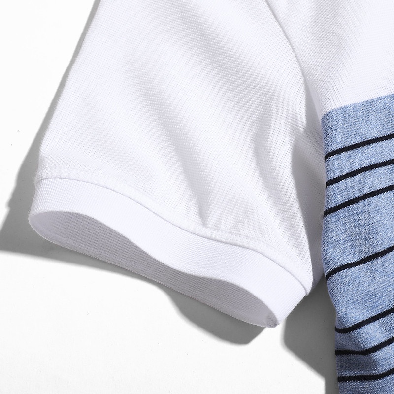 Áo polo nam TORANO cotton muối tiêu kẻ ngang Tri-color TP401