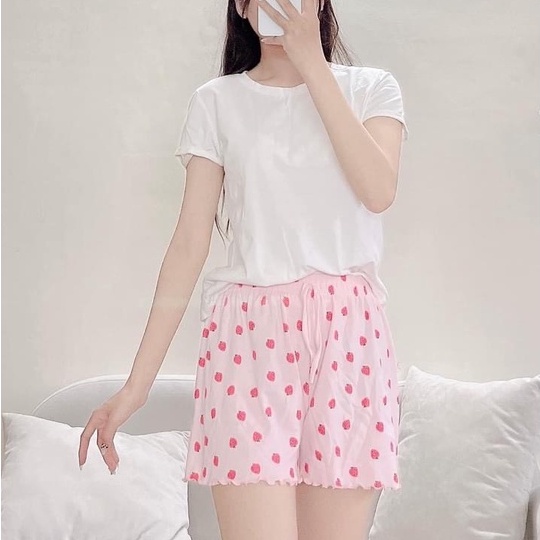 Quần đùi nữ cotton, Quần Short thun xòe nhiều hoạ tiết cạp chun P2-F3 | BigBuy360 - bigbuy360.vn