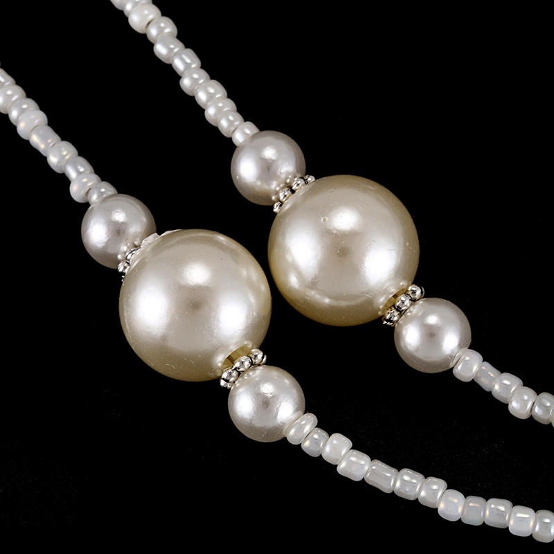 1 Dây Chuỗi Hạt Ngọc Trai Trắng Giữ Mắt Kính Đọc Sách Giá Đỡ