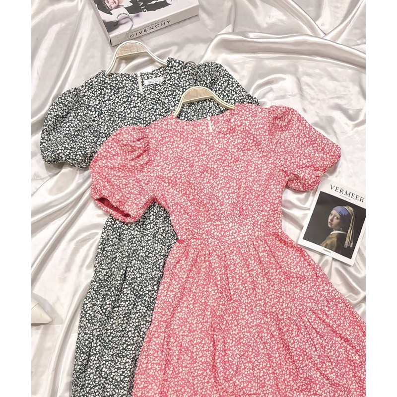 VNU168 - VÁY VINTAGE LÁ TAY BỒNG 3 TẦNG | BigBuy360 - bigbuy360.vn