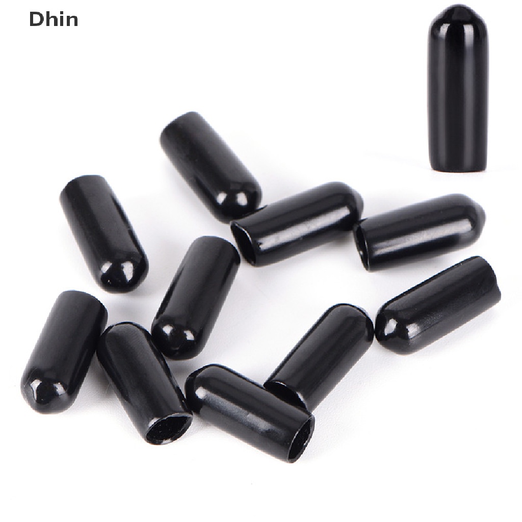 Set 10 Nắp Cao Su Màu Đen 3 / 4 / 5 / 6 / 7 / 8MM Cố Định Diều