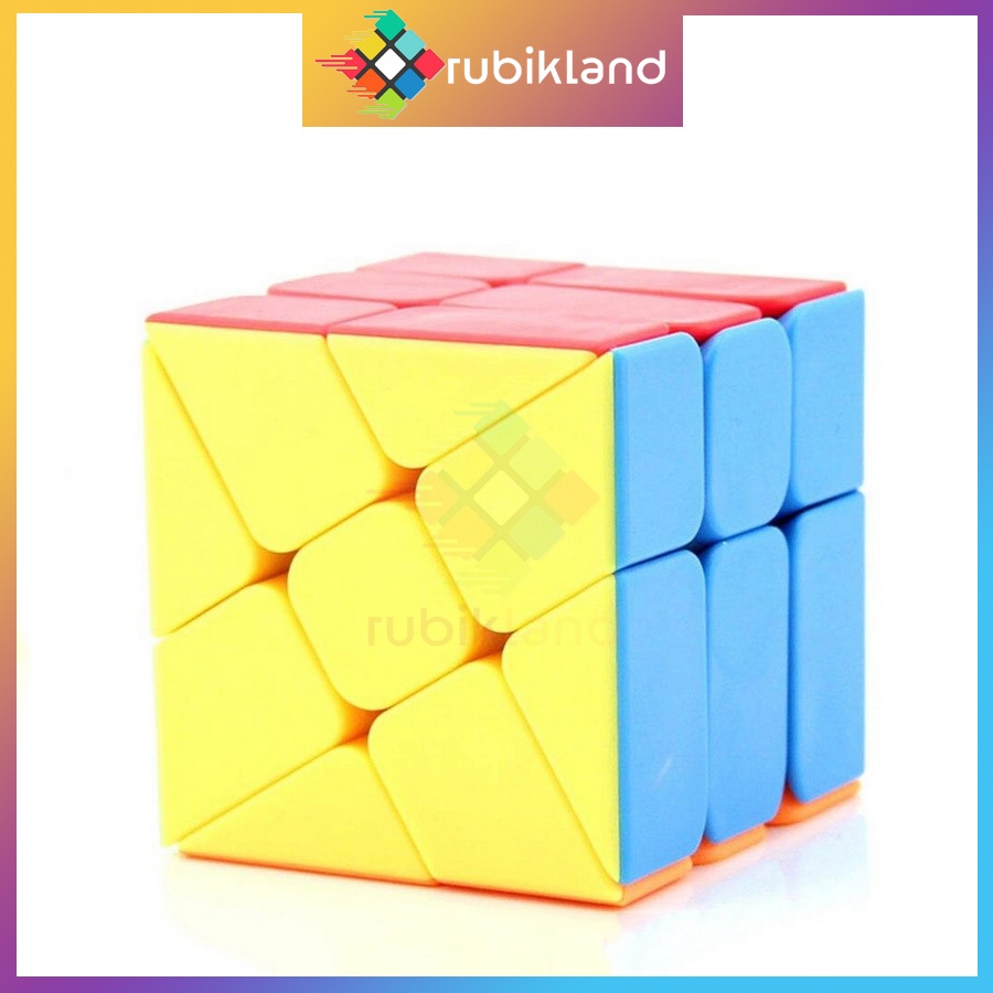 Rubik MoYu Windmill Cube Stickerless MeiLong Cối Xoay Gió Rubic Stickerless Biến Thể Không Viền Đồ Chơi Trí Tuệ