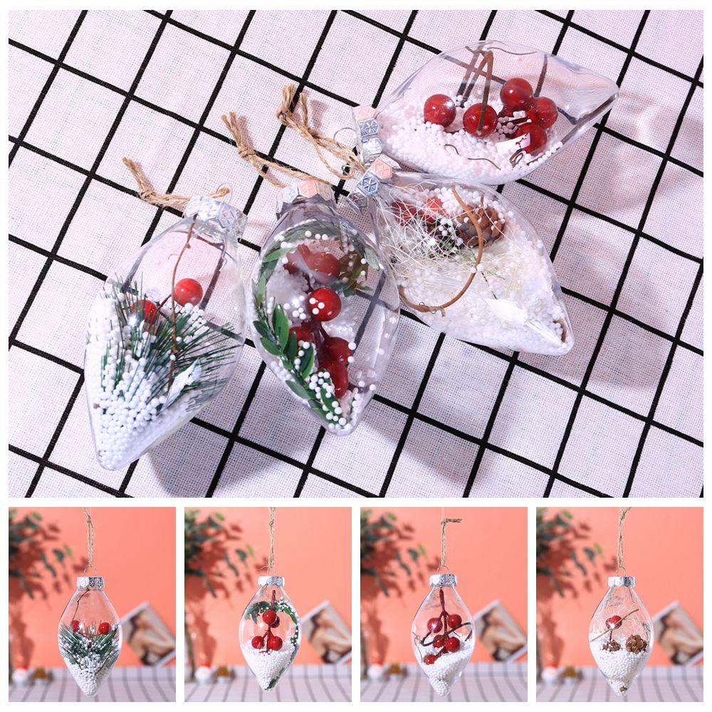 Bóng Nhựa Hình Giọt Nước Trang Trí Cây Thông Noel