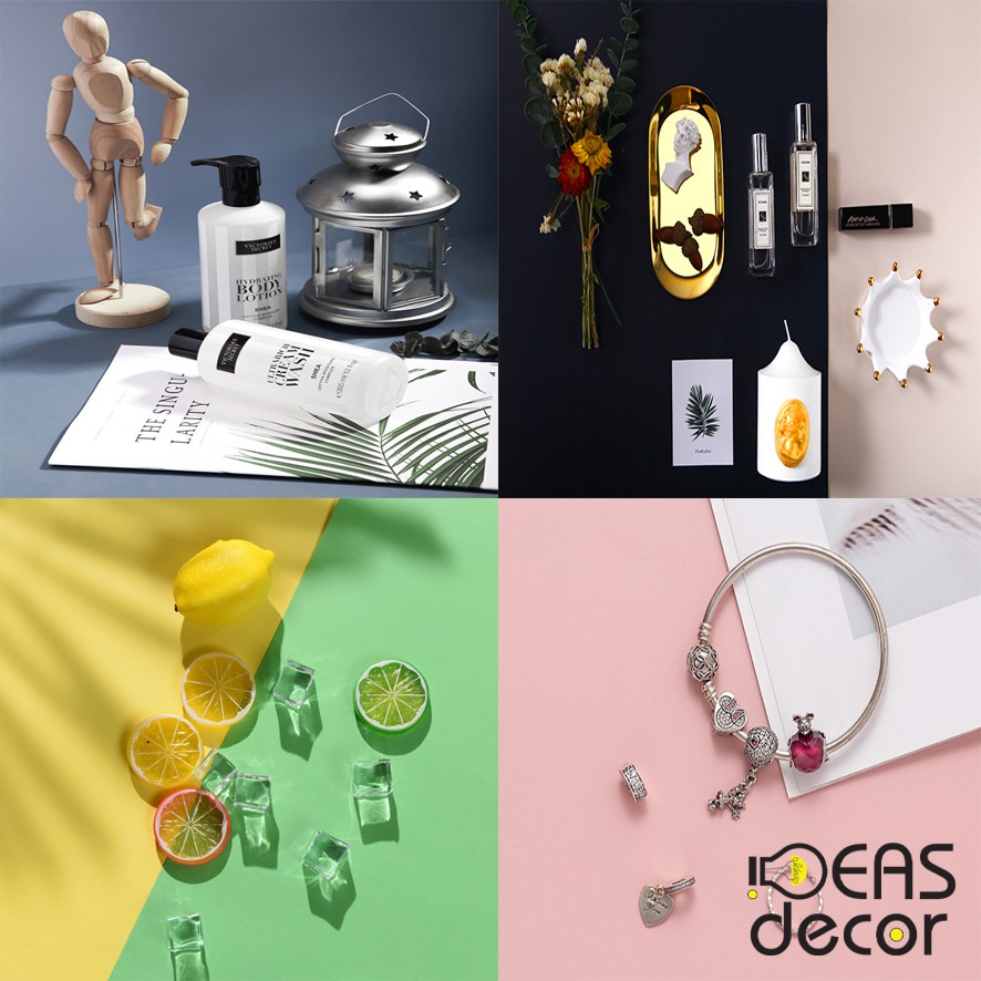 Phông nền 3D màu trơn 2 mặt - Chụp ảnh quần áo, đồ ăn, thức uống, mỹ phẩm, trang sức - Ideas Decor