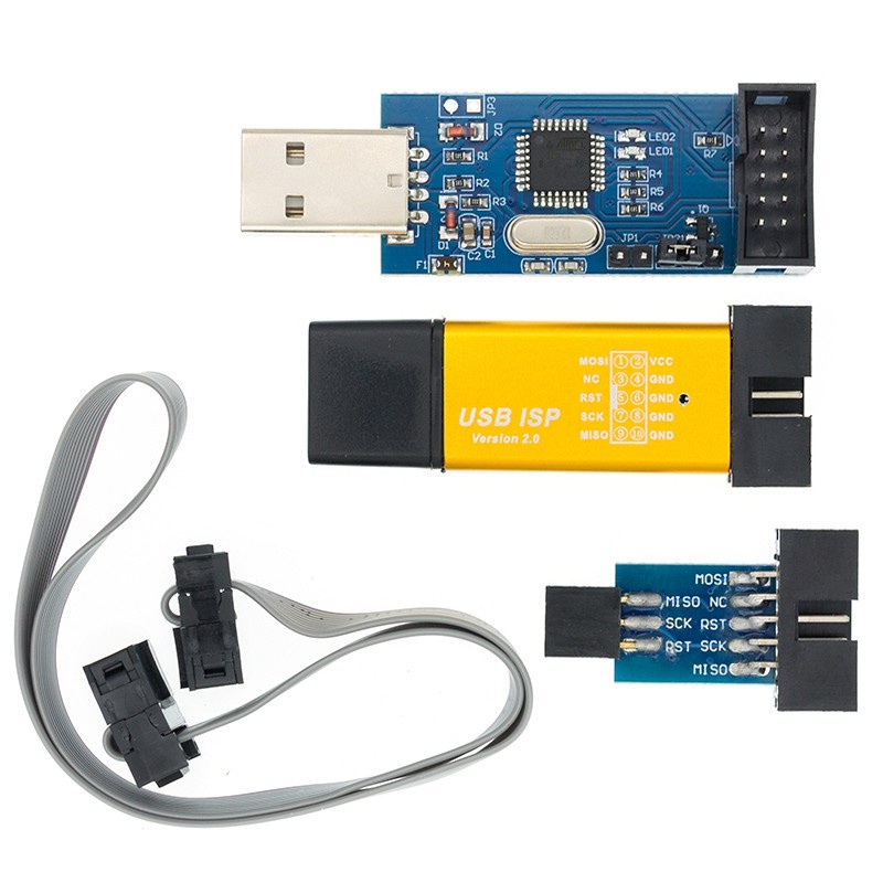 Bảng Mạch Lập Trình USBASP USB ISP USB ISP USB ASP ATMEGA8 ATMEGA128 Hỗ Trợ Win7 64K 10Pin Sang 6 Pin Chuyên Dụng