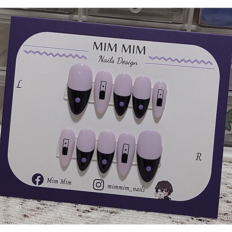 Nail box móng úp thiết kế theo yêu cầu Rindou- Tokyo Revengers