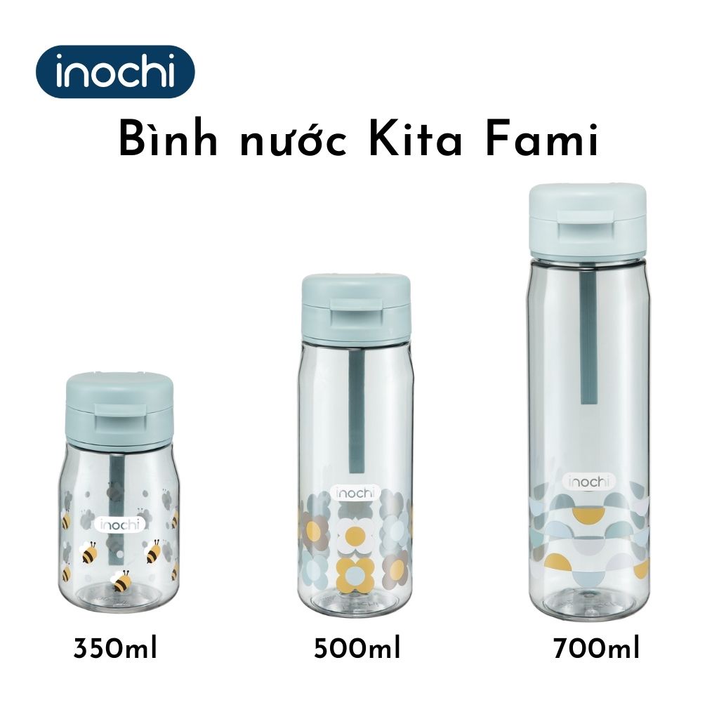 Bình Đựng Nước Kita INOCHI Kiểu Dáng Tinh Tế, Chất Liệu Nhựa Cao Cấp, An Toàn Với Đủ Dung Tích (350ml - 500m