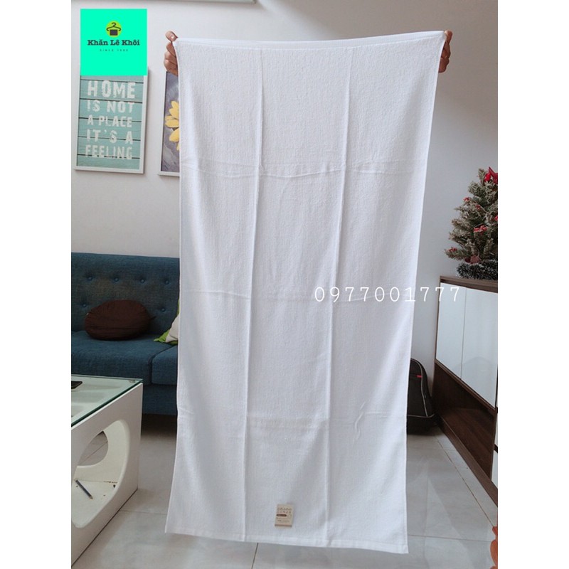 Khăn tắm khách sạn size lớn Phong Phú 100% cotton - 70x140cm (Trơn, không logo, không chữ)