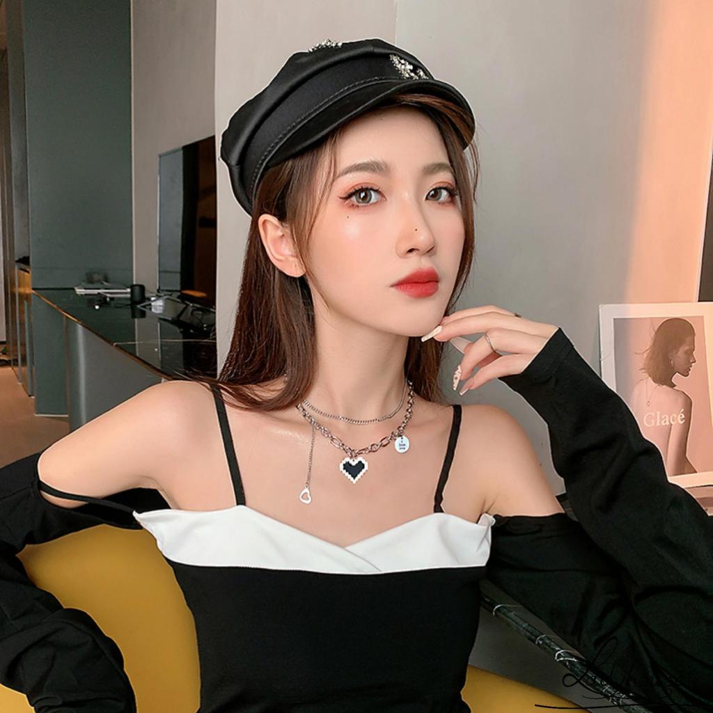 Vòng cổ mặt hình trái tim bằng bạc không gây dị ứng cho nữ