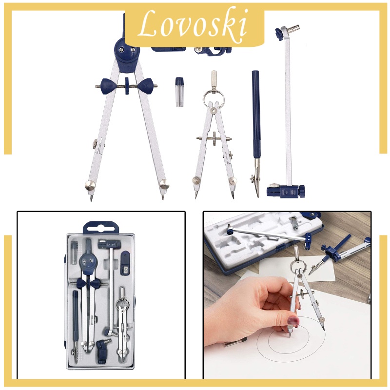 Bộ 7 La Bàn Vẽ Hình Tròn Tùy Chỉnh Tiện Dụng