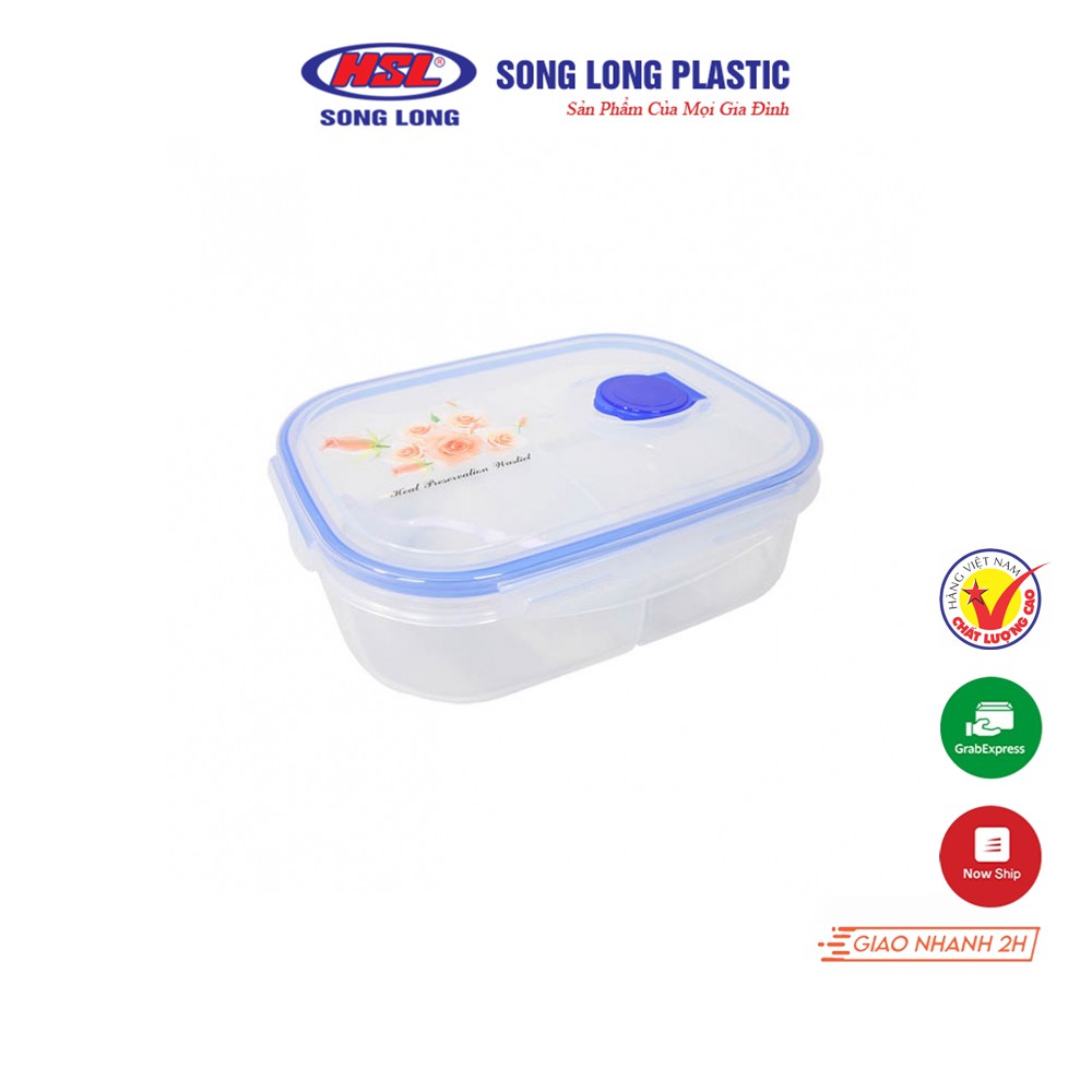Hộp Cơm 3 ngăn 2857 Song Long Plastic sạch sẽ và tiện lợi