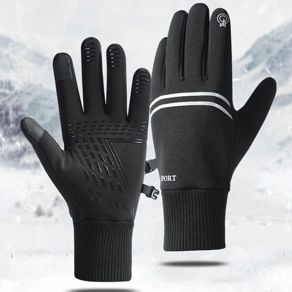 Găng Tay Lái Xe Cảm Ứng Toàn Diện Chống Nước Giữ Ấm Mùa Đông Cho Nam