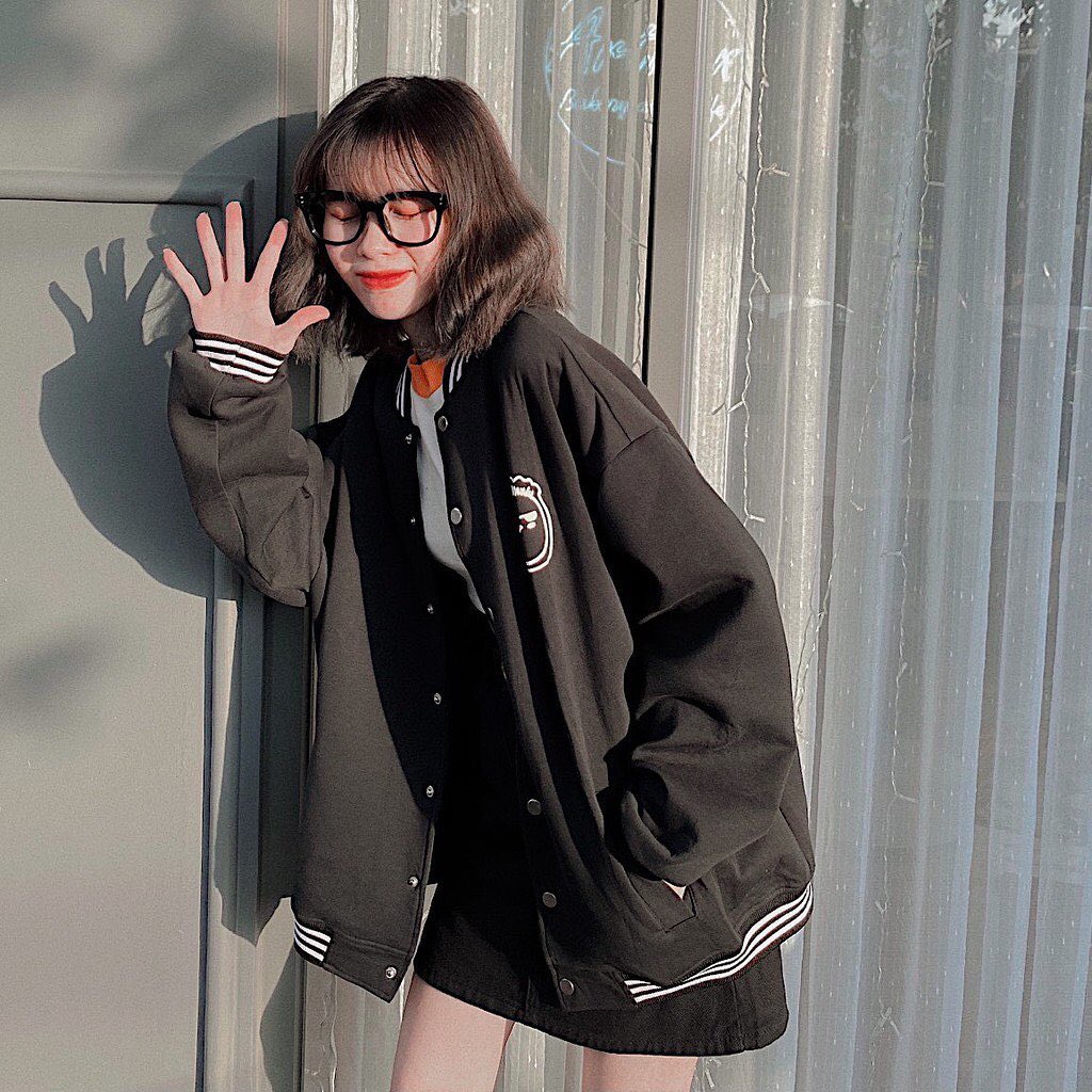 Áo Khoác BOMBER nữ chất nỉ ngoại dày mịn tay bồng fom rộng