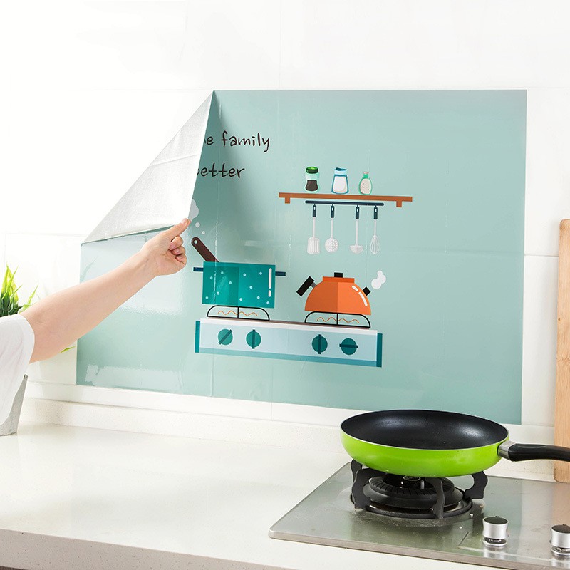 Giấy dán tường bếp chịu nhiệt cỡ 60cm x 90cm