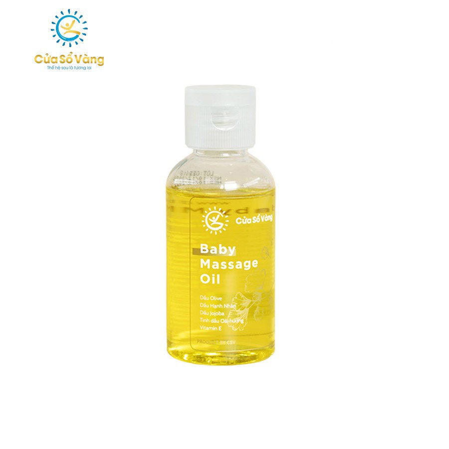 Dầu Massage Baby Cửa Sổ Vàng Dưỡng Da, Làm Ẩm Da, Mềm Da, Mang Lại Mùi Thơm Dễ Chịu