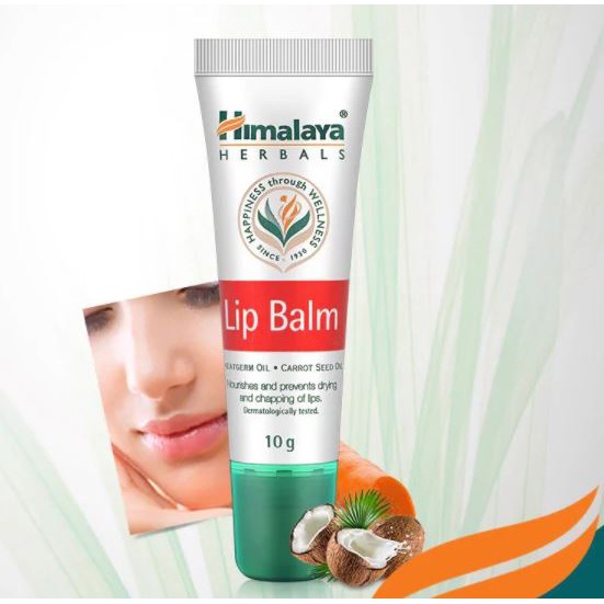 Son Dưỡng Môi Hồng Hào Chiết Xuất Cà Rốt Himalaya Herbals Lip Balm 10g