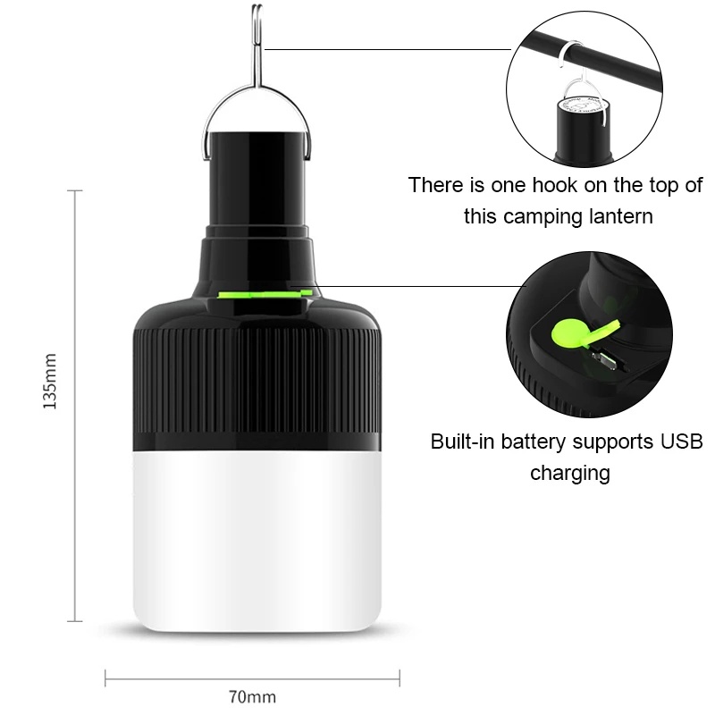Bóng Đèn LED Không Dây Đa Năng Siêu Sáng Có Thể Sạc Lại Bằng Cổng USB Tiện Dụng