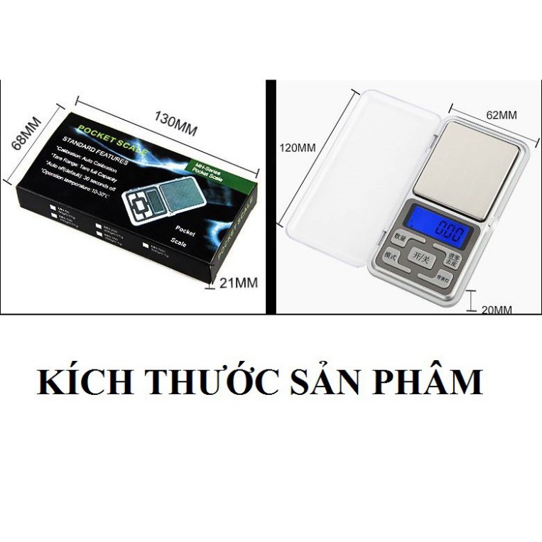 Cân tiểu ly điện tử mini  chính xác Màu Bạc cân điện tử bảo hành 1 tháng