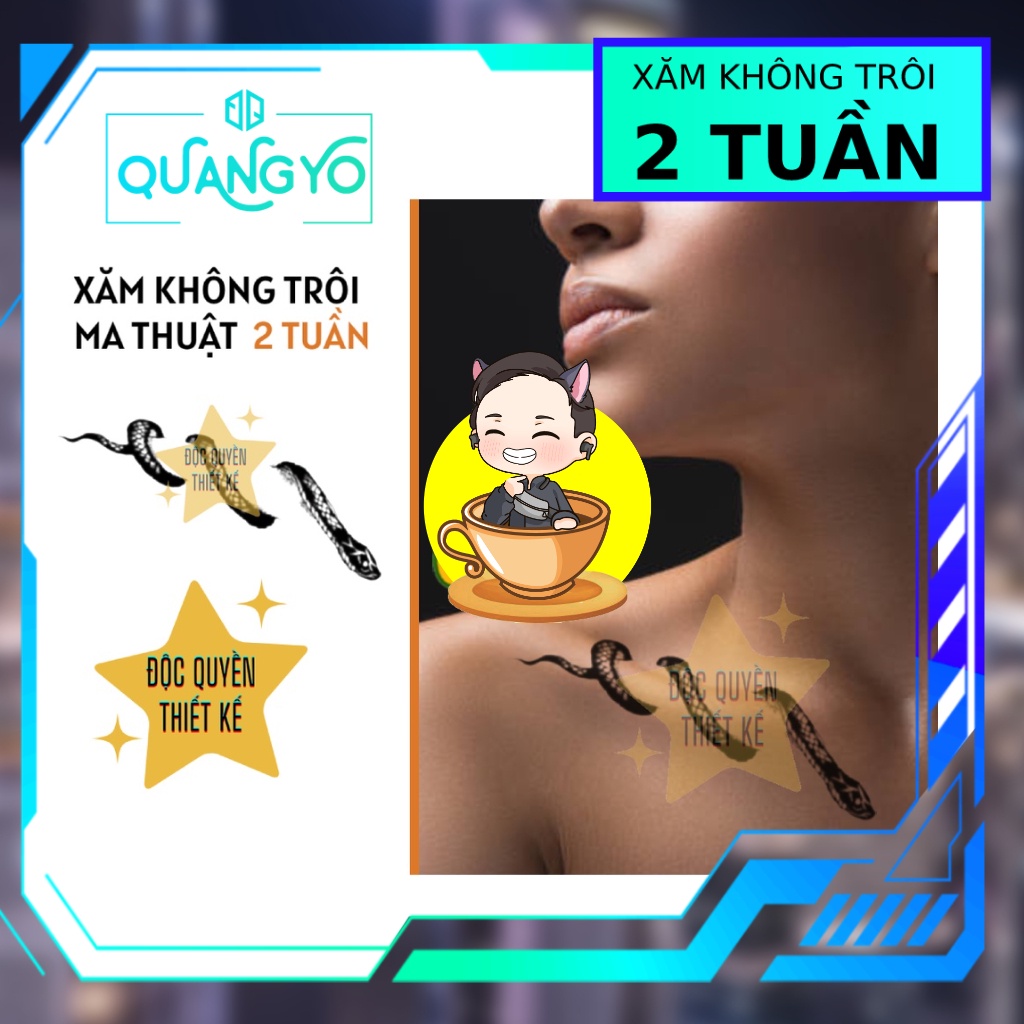ĐỘC QUYỀN THIẾT KẾ, Hình xăm con rắn xuyên da vai, xương quai xanh, Xăm giống Inkaholic,