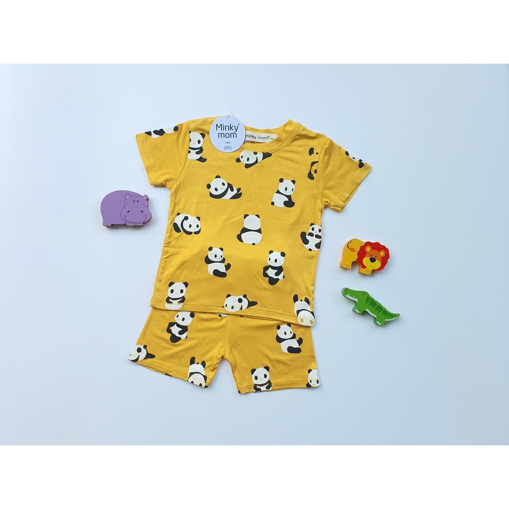 Bộ Cộc Tay Thun Lạnh In Toàn Thân Minky Mom Dễ Thương Cho Bé TN-IN12