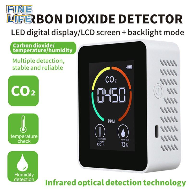 Máy đo chất lượng không khí CO2 cảm biến kỹ thuật số thông minh 12.7