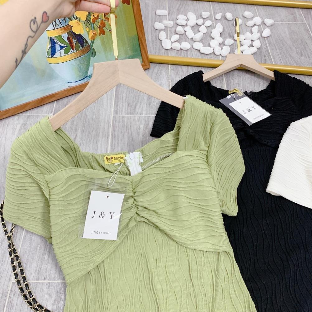 [ 𝐅𝐑𝐄𝐄 𝐒𝐇𝐈𝐏 ]  VÁY DỰ TIỆC LEN XỐP XOẮN NGỰC TIỂU THƯ TÔN EO
