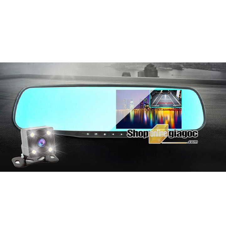 Camera Hành Trình Ốp Gương Màn Hình 4,3 Inch