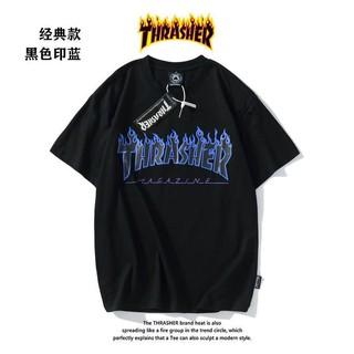 Áo thun unisex chữ lửa THRASHER