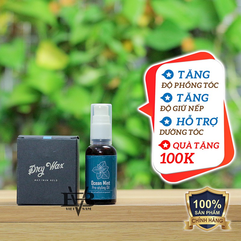 [CHÍNH HÃNG] Sáp vuốt tóc O douds Dry Wax 4.oz cao cấp USA + Tặng Pre Styling Oil Ocean Mint 30ml V2