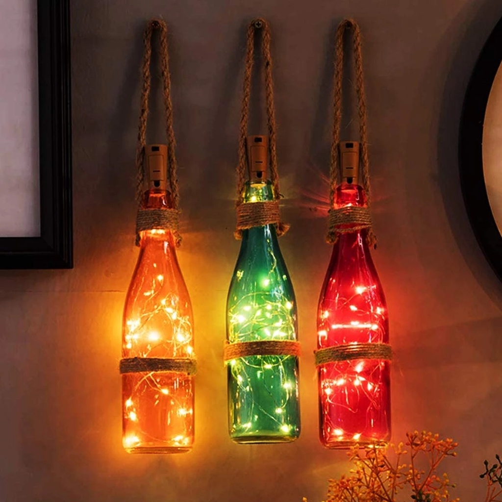 0.75/1/2m LED Wine Bottle Cork Waterproof String Light/ Battery Powered Copper Wire LED Garland For Christmas Party Wedding Decoration
