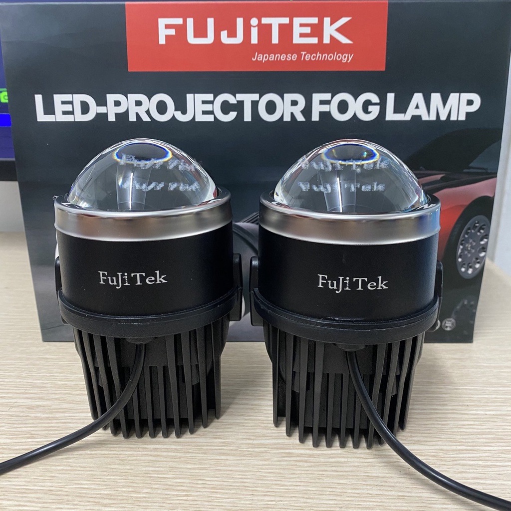 Bi gầm led  FUJITEK pha- cos tích hợp 3 chế độ màu 3000k/4800k/6000k- kèm giắc