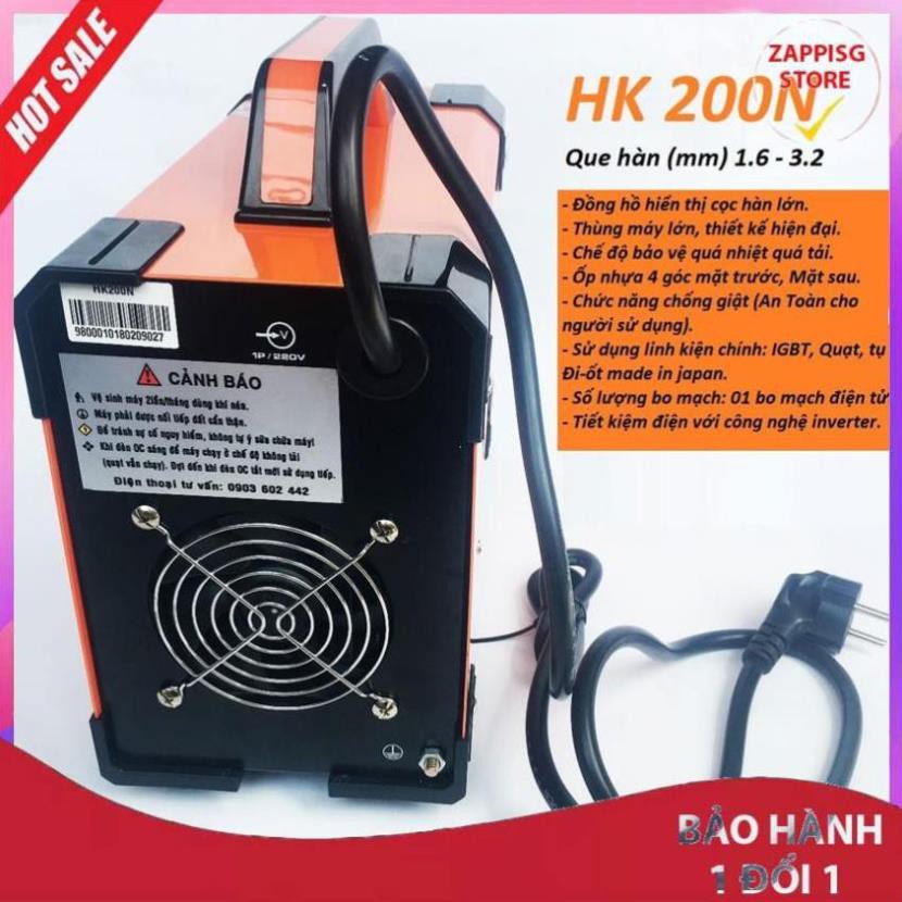 Máy hàn hồng ký chống giật, Máy hàn que Hồng ký HK 200N [PHIÊN BẢN MỚI NHẤT] Chống giật, Tăng hiệu suất là việc new 2021