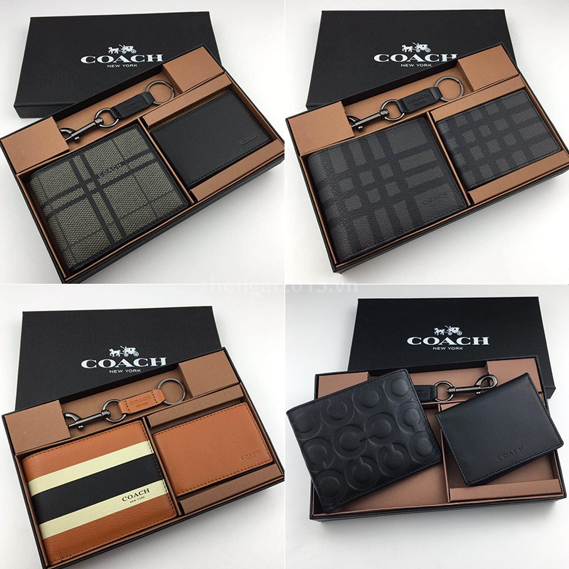 Ví ngắn nam Coach lịch lãm tiện dụng