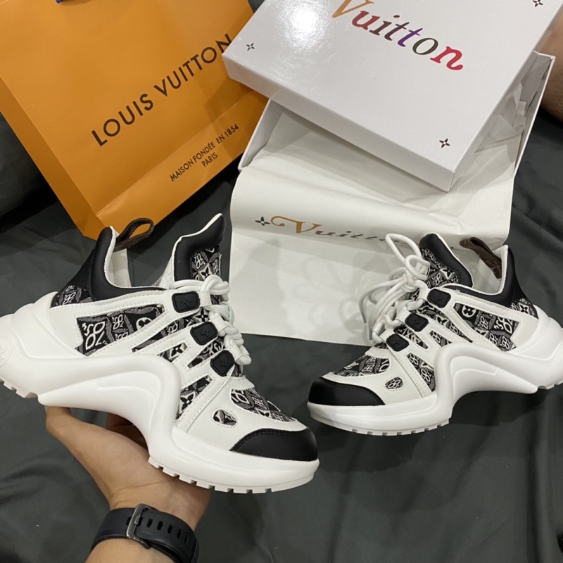 GIÀY LV TRẮNG XÁM CAO CẤP 1:1 (FULL BOX +FREE SHIP )