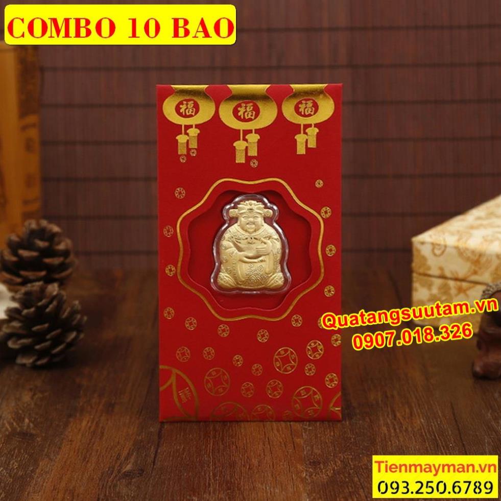 [RƯỚC LỘC] Combo 10 Bao Lì Xì Thần Tài Quà Tặng Tết 2023, Quà Tết 2023