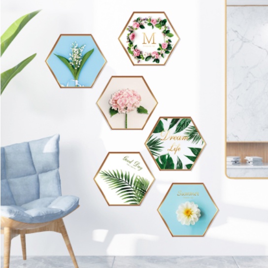 Decal trang trí tường - 6 Bức tranh bắc âu