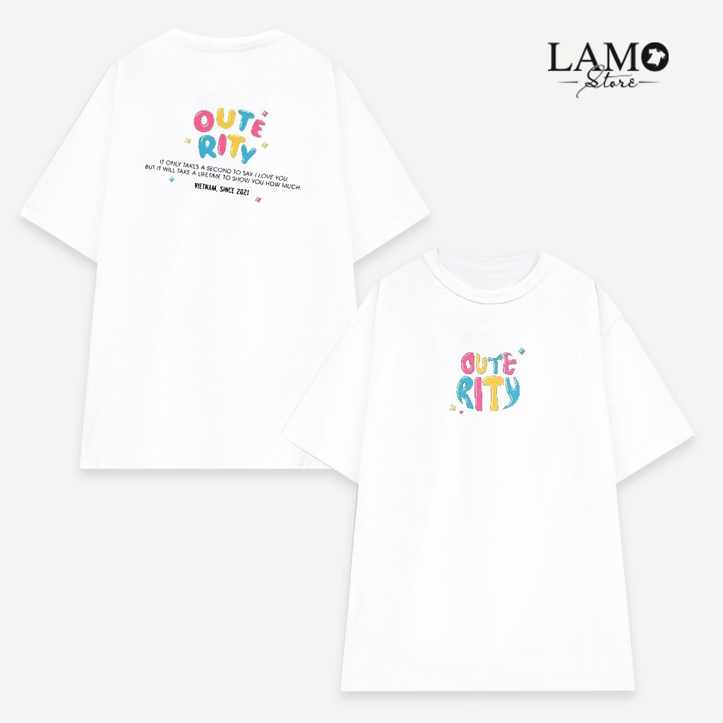 Áo thun chữ màu sắc -OUTERRITY-Lamo store-V67