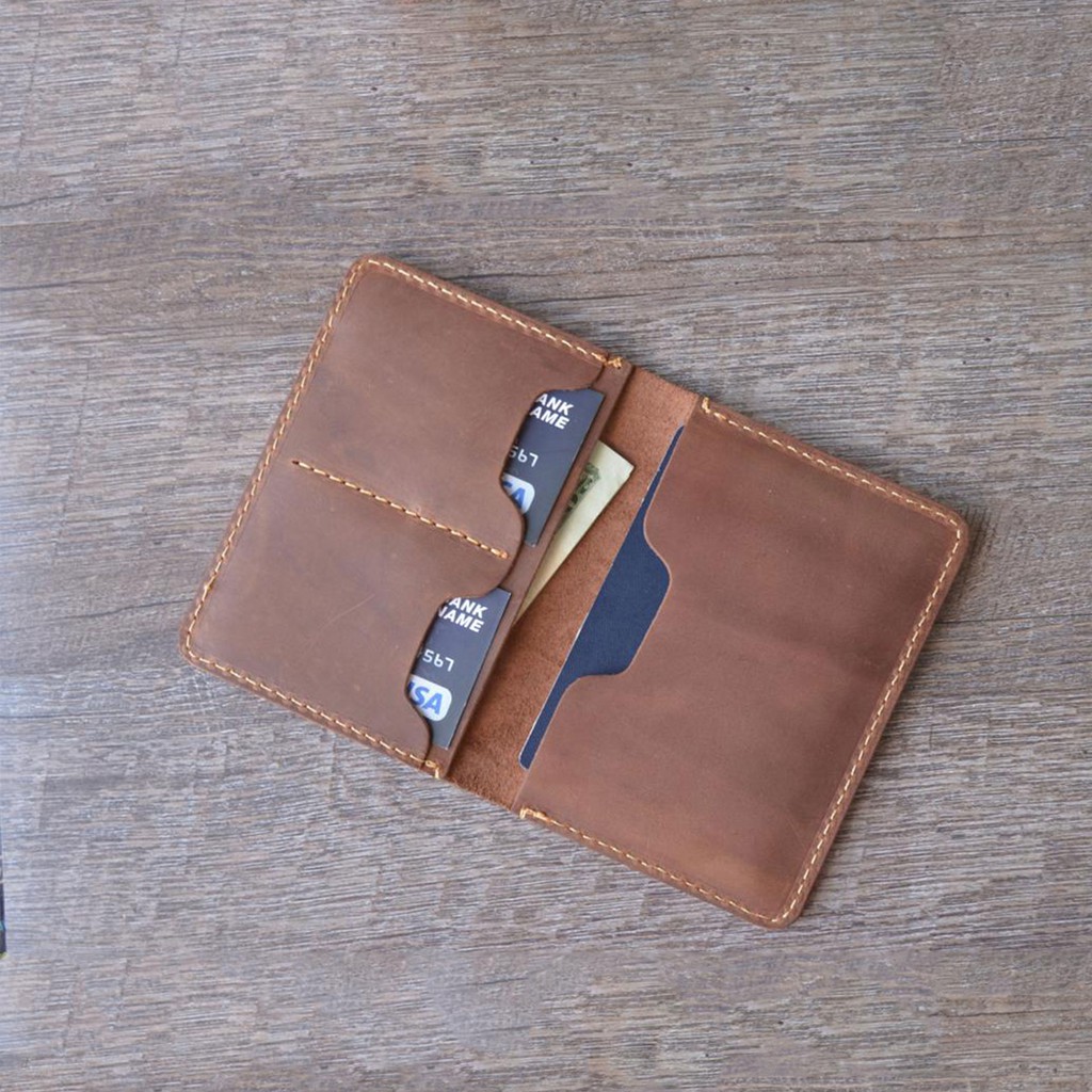 Ví passport da thật handmade - Leather Passport Cover - Bao da đựng passport bằng da thật