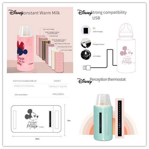Disney Mickey Minnie tã Túi Ba lô Mommy túi thai sản đẩy Túi chống thấm nước bé Thay đổi Bag Công suất lớn Fashonable