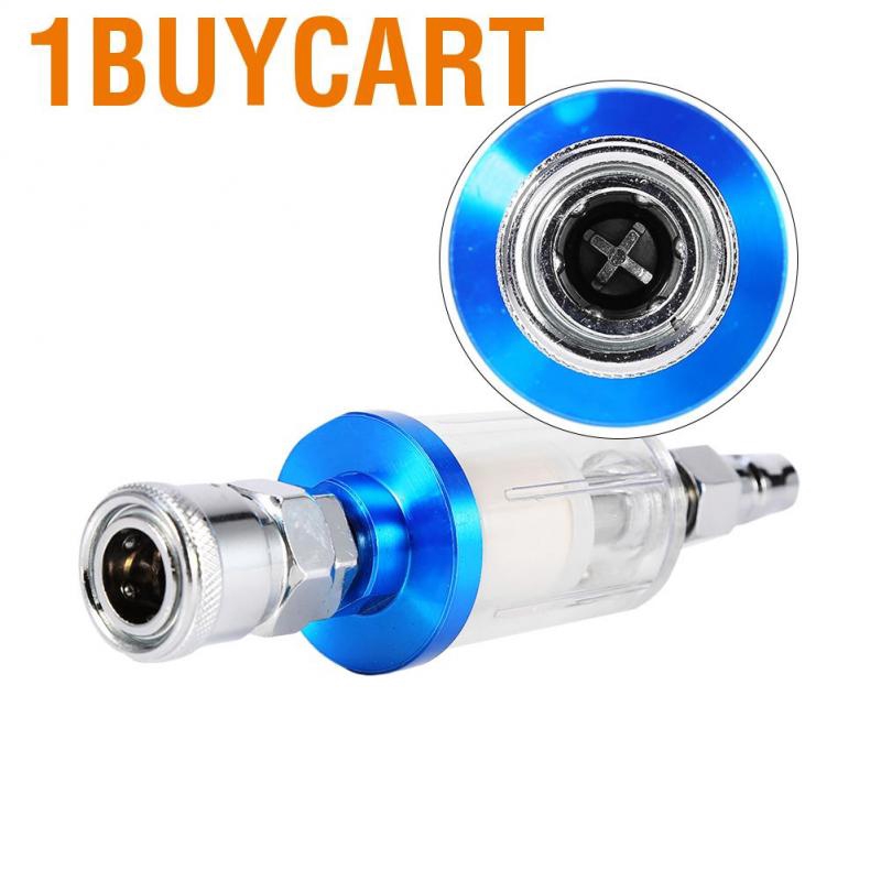 1buycart Spray Gun Air Line Filter Water Trap Clear Painting Moisture Separator with Male and Female Ada