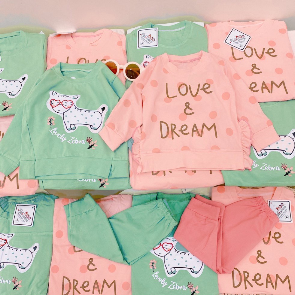 Đồ bộ quần áo dài tay cho bé họa tiết dễ thương AM777 TTR94