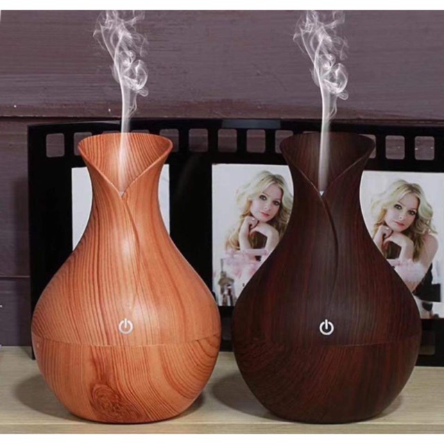 Máy xông tinh dầu, phun sương tạo ẩm vân gỗ cao cấp