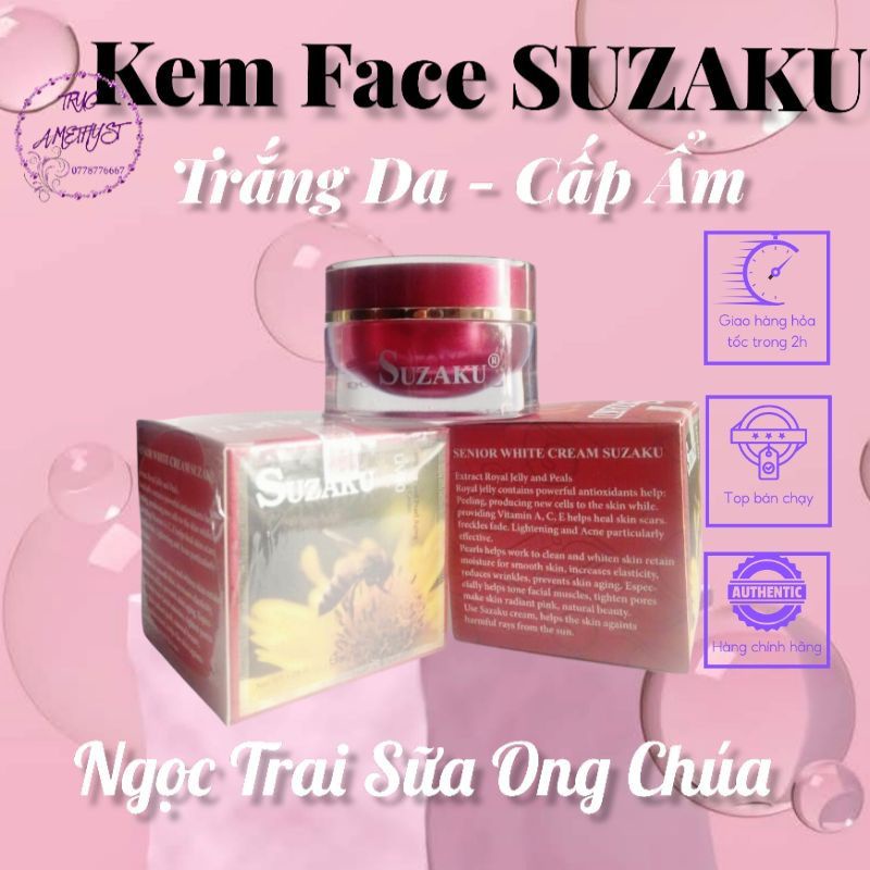 KEM TRẮNG DA SUZAKU MẬT ONG CHÚA VÀ NGỌC TRAI