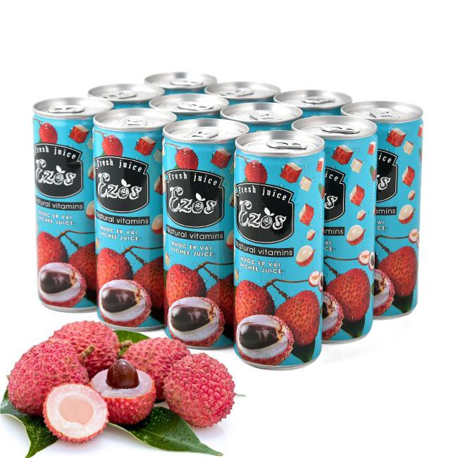 Nước Ép Vải Ezos lốc 12 lon