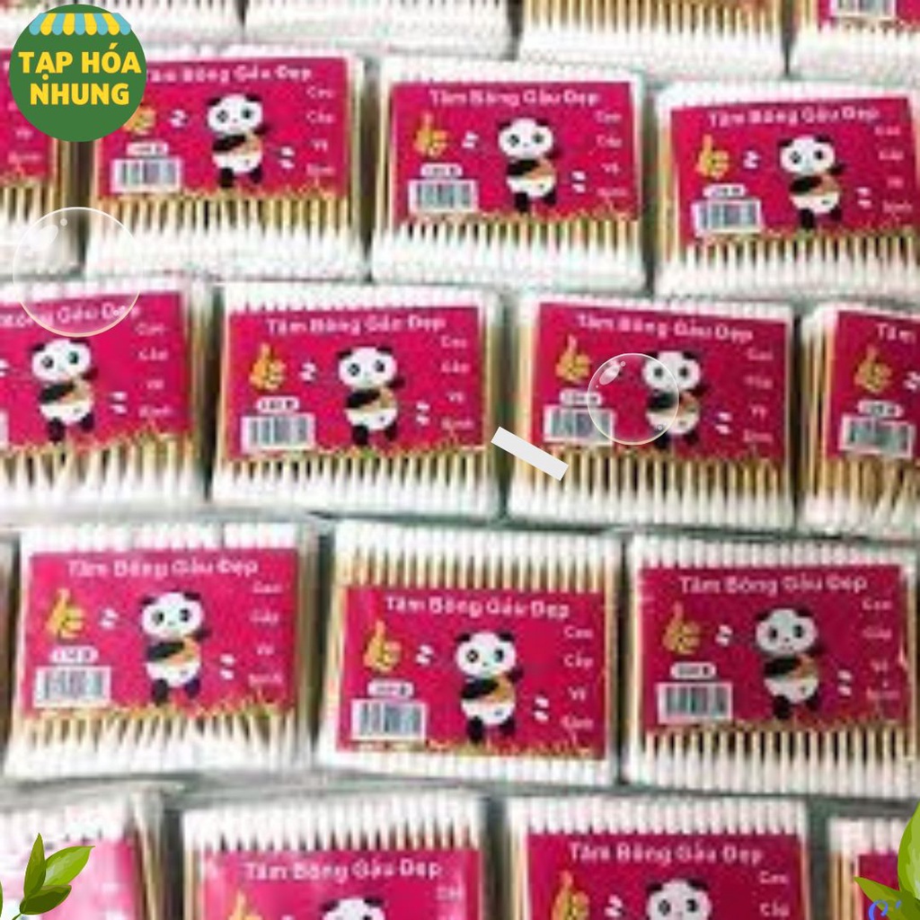 1 gói tăm bông cán gỗ gấu đẹp cao cấp