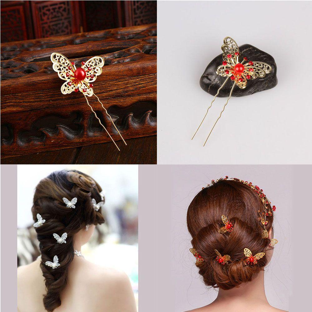 Bộ 3 Kẹp Tóc Đính Hạt Lấp Lánh Trang Trí Tóc Cô Dâu