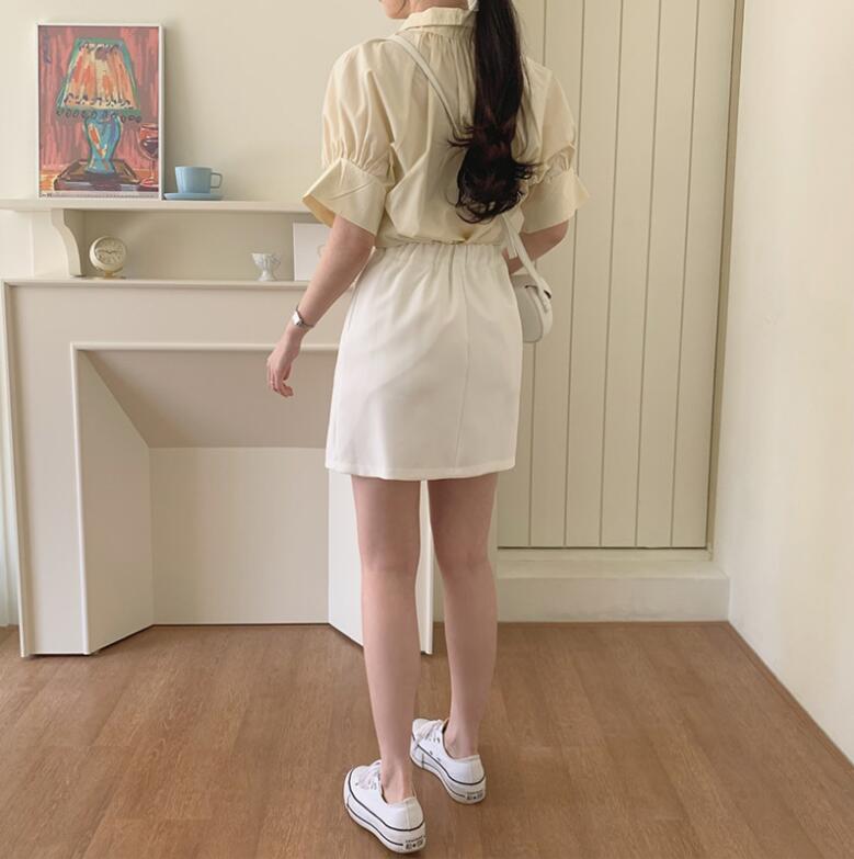 Áo Thun Nữ Tay Ngắn Màu Trơn Phong Cách Hàn Quốc